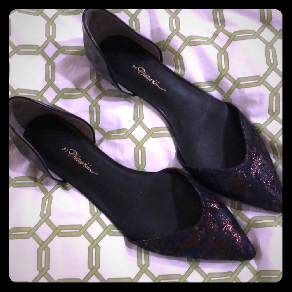 Phillip Lim Devon Jacquard d'Orsay Flat Bronze